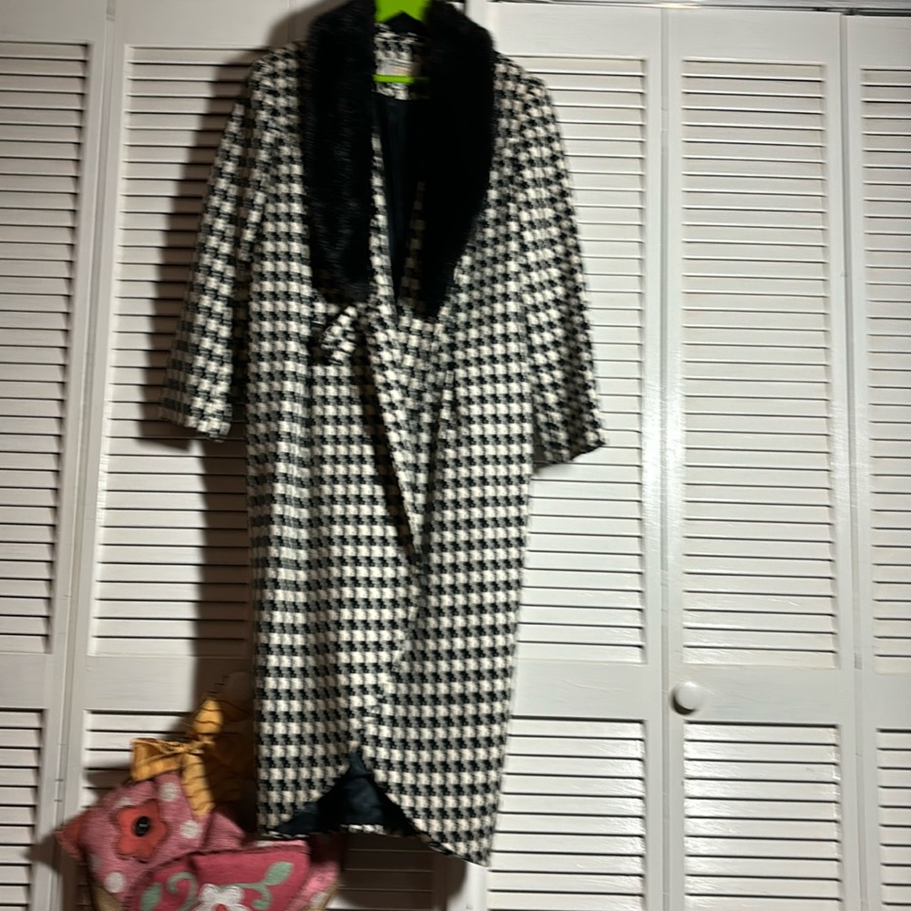 Vintage Black and White Coat